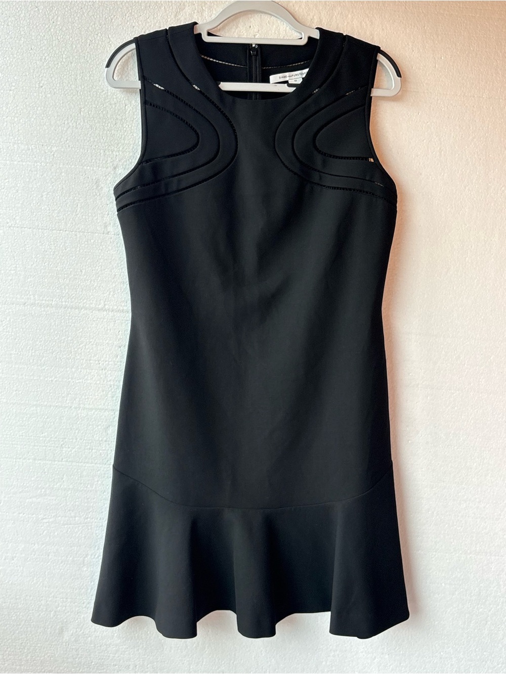 Diane von Furstenberg DVF Sleeveless Fit & Flare Dress Cocktail Career Black